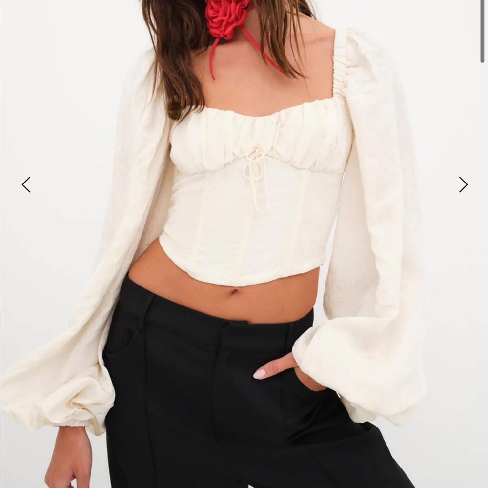 For Love & Lemons Janet Top in BLACK